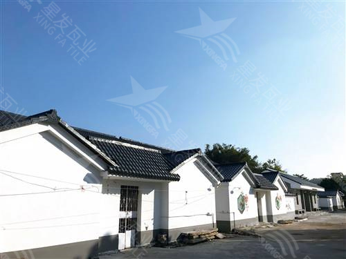 常德仿古樹脂瓦一體屋檐裝飾塑料瓦片 古建筑門樓圍墻瓦中式門頭仿古瓦 星發牌定制